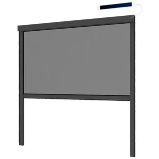 Hecht Insektenschutzrollo elektrisch 130 x 160 cm Anthrazit
