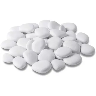 Teraplast Re-Pebbles Kunststoffsteine, recycelt, 25 x 25 cm, Weiß