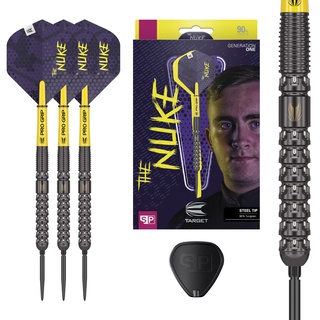 Target Darts Luke Littler G1 Dartpfeile 24G 90% Tungsten Swiss Point Steel Tip Darts Set - Swiss Point Darts, SP Tool Inklusive, Spieler Edition The Nuke Dart Set Steeldarts Dartpfeile Metallspitze