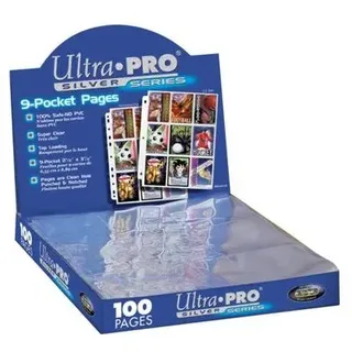 ULTRA PRO 81443 9-Pocket Silver Series Pages