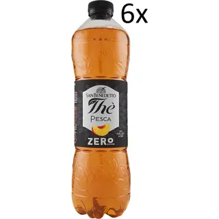 6x San benedetto Zero Eistee The' Pfirsich PET 1,5L ohne Zucker tea erfrischend