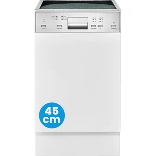 Bomann GSPE 7422 TI Einbau-Geschirrspüler (teilintegrierbar, 448 mm breit, Edelstahl)