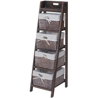 Mendler Leiterregal Goiana Standregal 101 x 30 x 4 cm Weiß