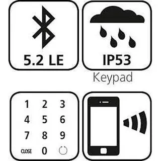 Burg Wächter 50711 Codeschloss IP53 beleuchtete Tastatur mit Pincode