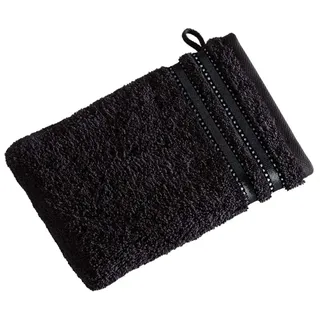 Waschhandschuh Cult de Luxe 16 x 22 cm Baumwolle Schwarz