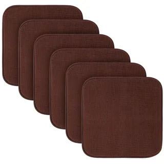 BestLivings Stuhlkissen Struktur Braun 38 x 38 x 3 cm 6er Pack