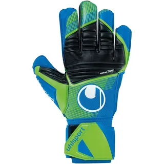 uhlsport uhlsport Aquasoft Fußball Torwarthandschuhe mit speziellem Haftschaum für Nasswetter, 10.5, Pacific blau/Fluo grün/we