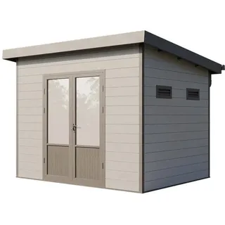 Wolff Finnhaus WPC Terra 3024 Anthrazit/Hellgrau - 28 mm Ohne Fußboden