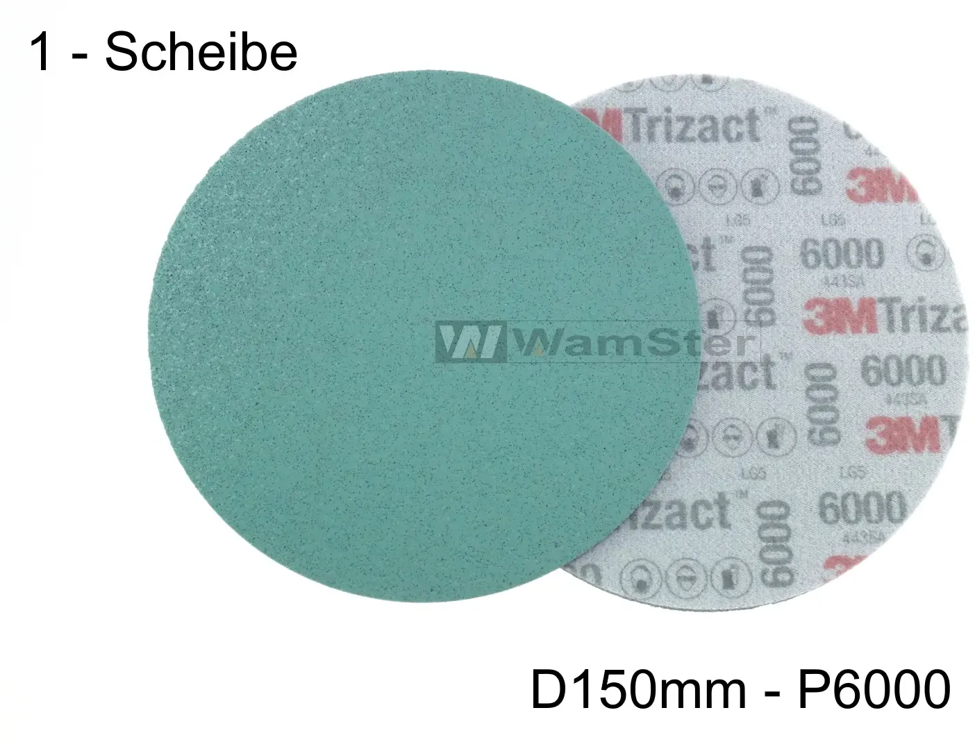 1 x 3M Hookit® Trizact® d150 mm - P6000 - Feinschleifscheibe 51130