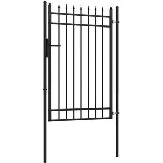 Outsunny Gartentor 107 x 204 cm Schwarz/Stahl