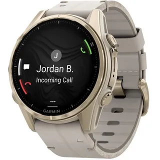 43 mm sapphire, nebelgrau / softgold mit QuickFit-Leder-Armband 20 mm