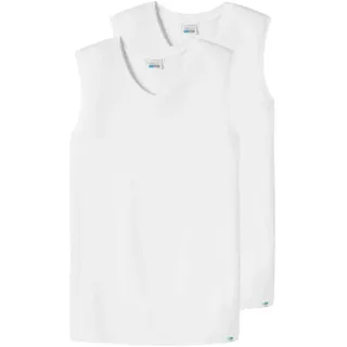 Schiesser Unterhemd / Tanktop Long Life Cotton in Weiß | Gr.: XXL