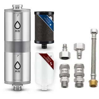 Alb Filter Alb Filter® FUSION Trinkwasserfilter gegen Schadstoffe und Keime | Untertisch Komplett-Set Schnellkupplung | Made in Germany Edelstahl Natur