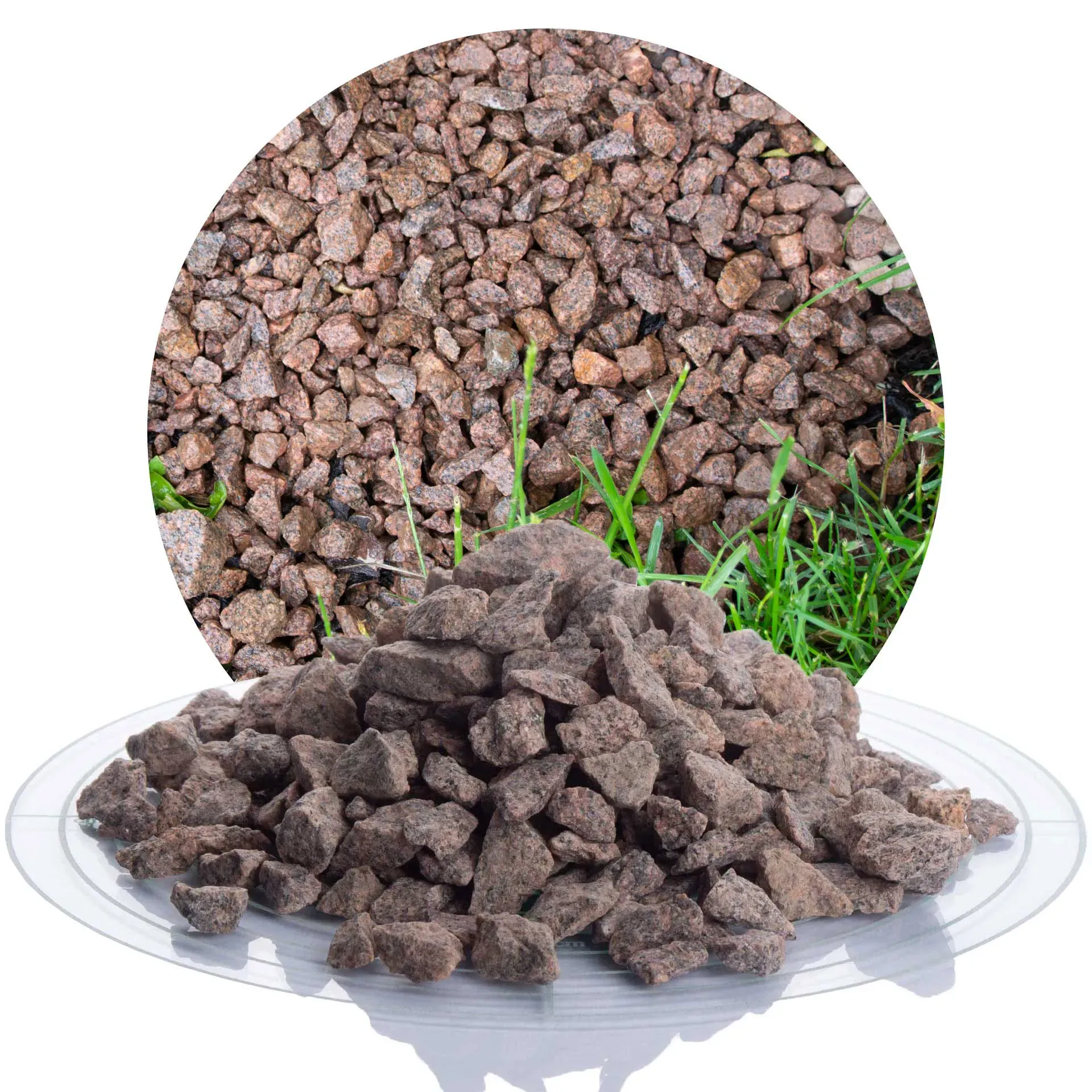 Granit Ziersplitt rot 8-16 mm - 25 kg Sack