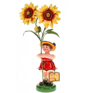 Hubrig Volkskunst GmbH Hubrig Volkskunst Blumenkinder Blumenmädchen mit Kokardenblume * Höhe 24 cm