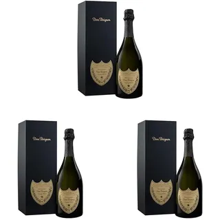 Dom Perignon Champagner Vintage 2015 - Exklusiver Jahrgangschampagner mit Geschenkverpackung, 0,75l (Packung mit 3)