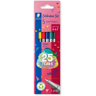 Staedtler Fineliner triplus 4 + 1 Celebration-Set