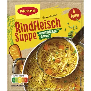 MAGGI Guten Appetit, Rindfleisch Suppe, ergibt 4 Teller, 1er Pack (1 x 85g)