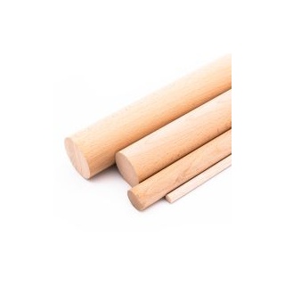 Rundstab Rundholz Buche Ø 6 mm - 60 mm, 1 m Länge, Bastelstab, Meterstab