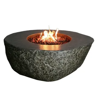 ELEMENTI Gasfeuerstelle "Vesuv" in Basalt-Optik,,