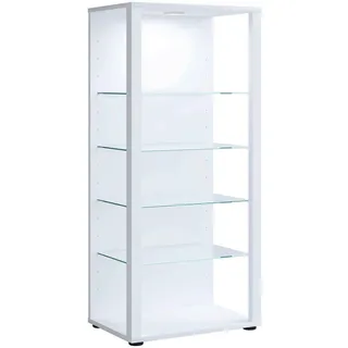 VCM Vitrine Weiß, Glas, 4 Fächer, 51.8x114.5x34.8 cm, stehend, Esszimmer, Vitrinen,