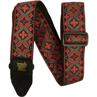 Ernie Ball Gitarrengurt, Jacquard, Red King, Gitarre Zubehör, Mehrfarbig