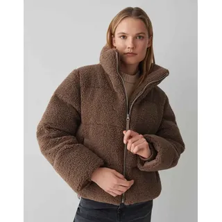 Opus Damen Jacke aus Teddyfell mit Stehkragen Modell HOZY Schoko, 42