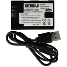 EXTENSILO Akku kompatibel mit Canon EOS 7D Mark II, 70D, 90D, R, 6D Mark II, 80D, R5 C, 7D, R5 Kamera (2250 mAh, 7,4 V, Li-Ion), USB-C Buchse