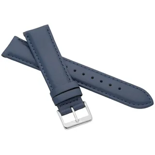 MARCHEL Uhrenarmband LLB-30 Dunkelblau, Hochwertiges Kalbsleder mit glatter Oberfläche 19mm