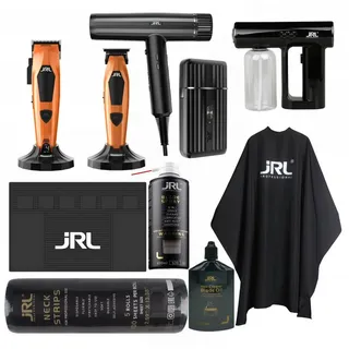 JRL Haarschneider JRL Profi Friseur Set - 6, Professionelles JRL Komplettset für Friseure, Profi Barber Komplettset orange