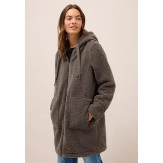 Cecil Damen 1005388 Teddy Coat w. hood 16543 mushroom taupe M - Braun