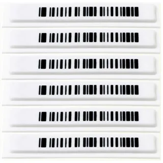 AM Klebeetiketten AM 58 kHz Sicherungsetiketten mit Dummy Barcode deaktivierbar Warensicherung Artikelsicherung (1000)
