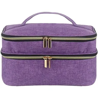 Stickkasten – Polyester-Nähkorb-Organizer, wasserdichte Nähausrüstungsbox, doppellagiger Nähbedarfsbehälter mit Griff, Strickset-Tasche für Nähliebhaber und Enthusiasten