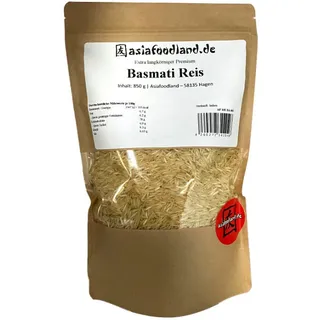 Asiafoodland Premium Basmati Reis Langkorn Duftreis 850g Reis Rice Basmatireis