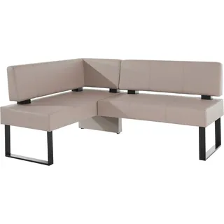 Home Affaire Oliver 220 x 89 x 160 cm Kunstleder langer Schenkel rechts beige