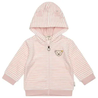 Steiff Sweatjacke Sweatjacke GOTS Baby Wellness mit Teddybärohren rosa 62