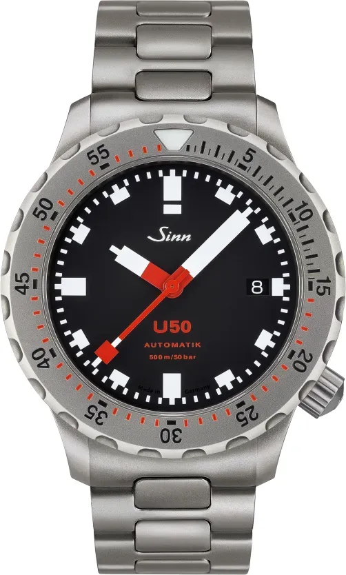 Sinn Taucheruhren U50 1050.010 - schwarz,Stahl - 41mm
