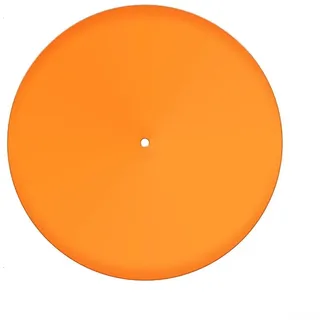 30,5 cm große Acrylplatte Slip Mat Acryl Plattenspieler Slipmat Matte Antistatische Plattenspielermatte für 30,5 cm Schallplatten (Transparent Orange)