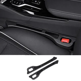 YJTYC 2 Stück Autositz Lückenfüller für Porsche Taycan, Effektiver Sitzspalt Füller verhindert Ablage Gegenständen zwischen Sitz Konsole,Black