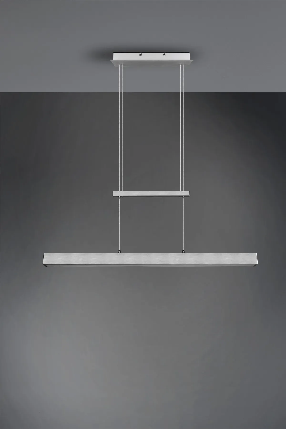 Trio R32043105 LED Hängende Deckenleuchte Paros 1x21w + 55w | SMD | 3000lm + 1500lm | 3000K - Ober- und Unterbeleuchtung, 3-Phasen-Dimmen, einstellbare Höhe, Aluminium