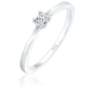 Elli DIAMONDS Verlobungsring Diamant 0.1 ct. Solitär Verlobung 925 Silber silberfarben 58 mm