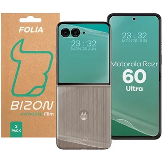 Hydrogel Folie für Display und Rückseite Bizon Glass Hydrogel Set für Motorola Razr 60 Ultra, 2 Stück