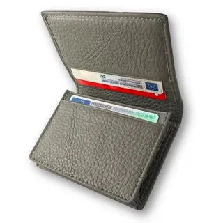 Fomax Echtleder Kartenetui für 20 EC Karten und Geldscheine, Damen und Herren Visitenkarten Etui, kompaktes Design, 100% Leder Geldbörse