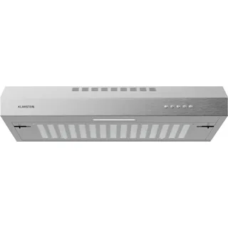 Klarstein SlimVent Dunstabzugshaube Unterbau, 60 cm Unterbauhaube, 200 m3/h Luftstrom, Energieeffizienz A+, Leise 52 dB, LED-Beleuchtung, Spülmas... - Silber