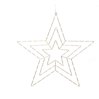 Konstsmide Micro LED Silberstern, Silber, 4, 5V, Innen (IP20), 112 bernsteinfarbene Dioden, silberfarbenes Kabel - 1801-993