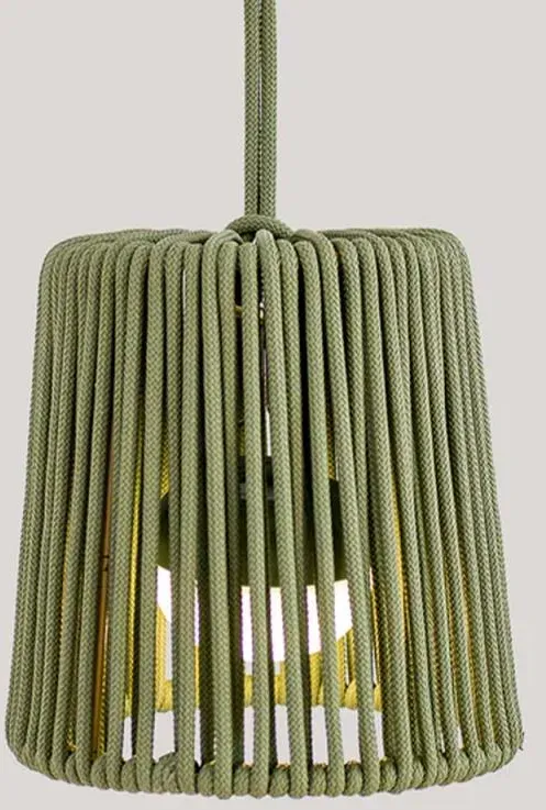 New Garden CONTA Mini LED Akku-Hängeleuchte USB-Aufladung, Fernbedienung, IP54 - aus recyceltem PVC mit warmweißem Licht  Ø 14,5 - Farbe Weiches Grün