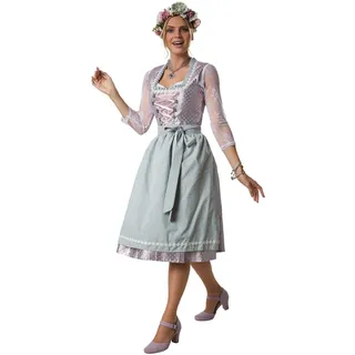 dressforfun 900582 Midi-Dirndl, Tailliert geschnittenes, kurzes Dirndl in edler Optik - diverse Größen - (M| Nr. 302891)
