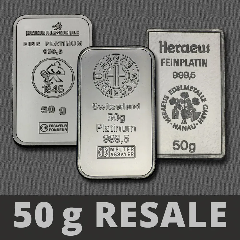 Platinbarren 50g (Resale)