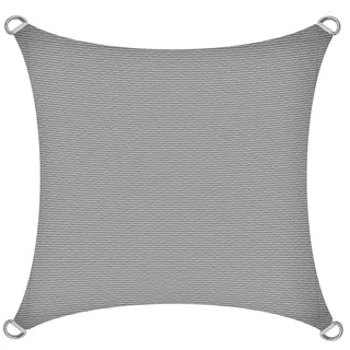 Estexo Sonnenschutzsegel Sonnendach Sonnenschutz UV-Schutz HDPE Grau 4x4m (Quadrat)