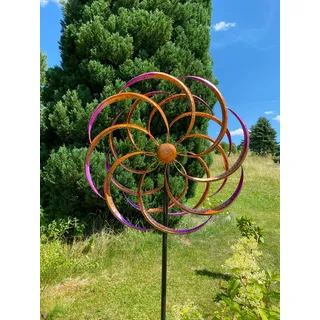 HGD XXL Doppel-Windrad aus Metall, 188cm